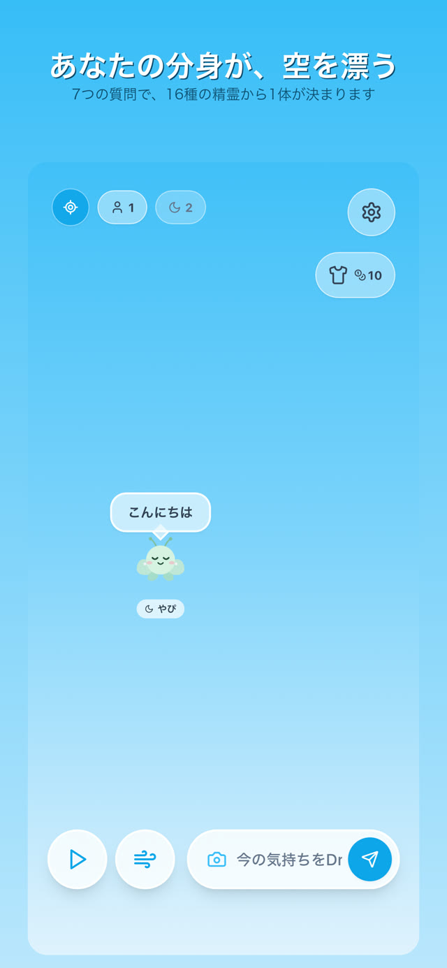 あなたの分身が、空を漂う